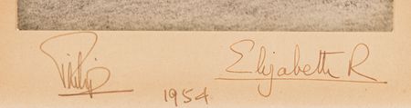 Lot #211 Queen Elizabeth II and Prince Philip Signed Photograph (1954) - Image 2