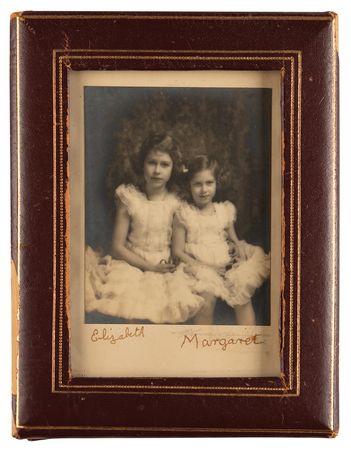 Lot #213 Queen Elizabeth II and Princess Margaret Early Photograph Signed as Children - Image 2