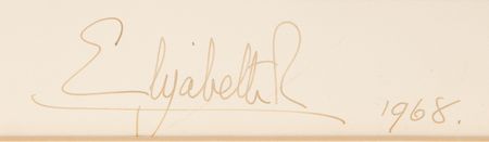 Lot #208 Queen Elizabeth II Oversized Signed Photograph (1968) - Image 3
