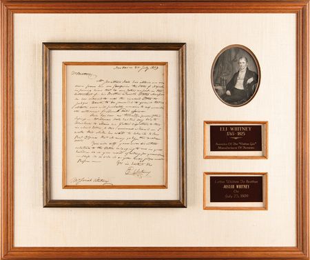 Lot #246 Eli Whitney Autograph Letter Signed - 