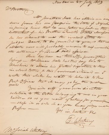 Lot #246 Eli Whitney Autograph Letter Signed - 