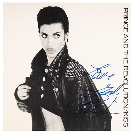 Lot #756 Prince Signed Album - 'Kiss / Love or Money' - Image 1