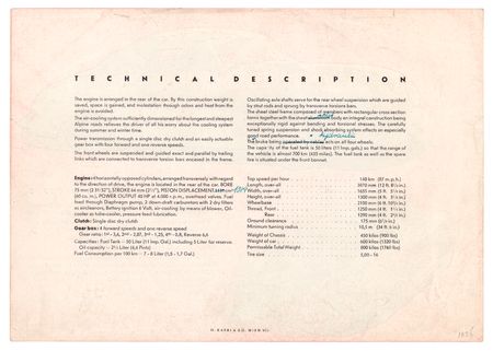 Lot #228 Porsche 356 Sales Brochure - Rare 1948 English Variant - Image 3