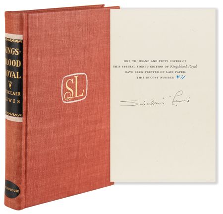 Lot #720 Sinclair Lewis Signed Book - Kingsblood Royal - Image 1