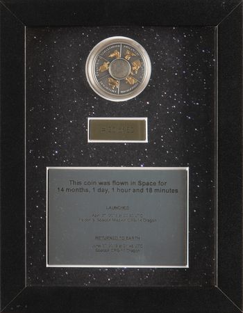 Lot #617 SpaceX Flown MISSE-9 Mission Coin - One of 50 Carried to the ISS - Image 1