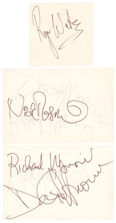 Lot #753 Pink Floyd Signatures - Image 1