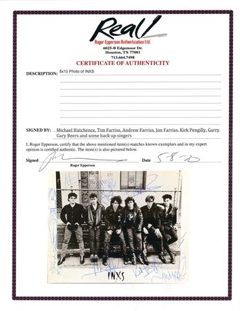 Lot #867 INXS Signed Photograph - Image 2