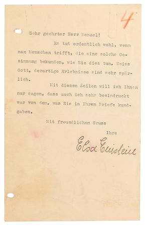 Lot #239 Albert Einstein Collection of (5) Typed Letters Signed, Dating to His Arrival in Princeton After His Self-Exile from Nazi Germany - Image 7