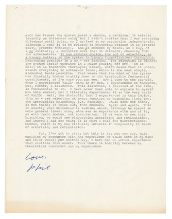 Lot #692 Philip K. Dick Typed Letter Signed: 