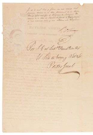 Lot #193 Simon Bolivar Document Signed, Opening Diplomatic Relations Between Colombia and Mexico - Image 2