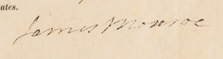 Lot #7 James Monroe Document Signed as President, Appointing 