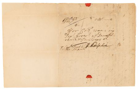 Lot #180 William Penn Autograph Letter Signed to His Deputy Governor in America: 