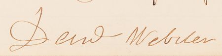 Lot #185 Daniel Webster Manuscript Quotation Signed on Massachusetts and National Unity: 