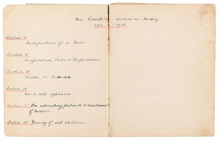 Lot #223 Edith Cavell Hand-Annotated and Initialed Nurse's Notebook - Image 2