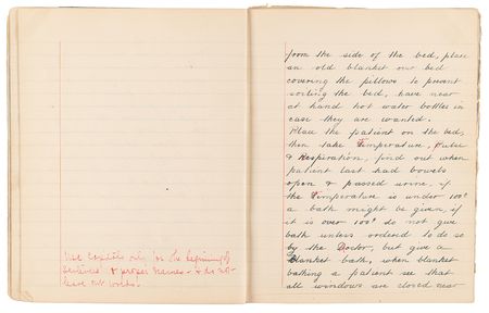 Lot #223 Edith Cavell Hand-Annotated and Initialed Nurse's Notebook - Image 6