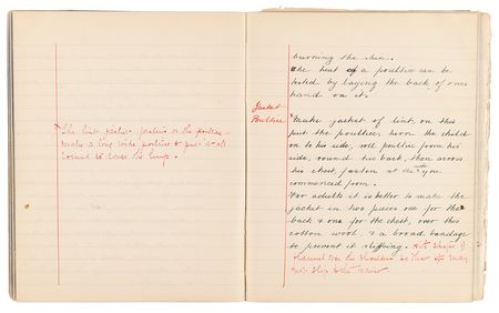 Lot #223 Edith Cavell Hand-Annotated and Initialed Nurse's Notebook - Image 8