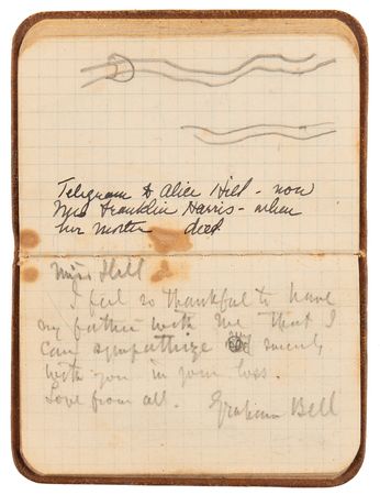 Lot #232 Alexander Graham Bell Signed Check, Handwritten Notebook, and Ephemera - Image 6