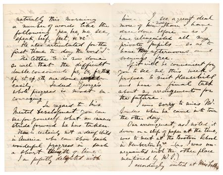 Lot #233 Alexander Graham Bell Autograph Letter Signed on Teaching Speech to the Deaf - Image 2
