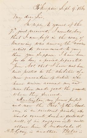 Lot #242 Samuel F. B. Morse Autograph Letter Signed, Commenting on the 1864 Election: 