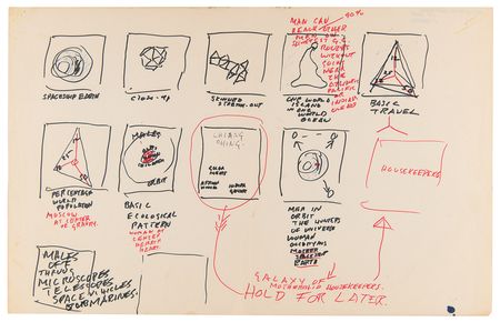Lot #644 Buckminster Fuller (2) Oversized 'Spaceship Earth' Sketches - Image 2