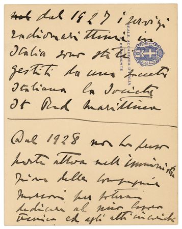 Lot #334 Guglielmo Marconi Handwritten Notes on His Radio Telegraph Research - Image 1