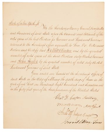 Lot #13 Martin Van Buren Document Signed,