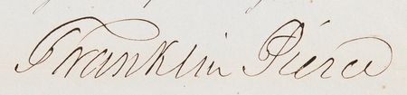 Lot #135 Franklin Pierce Document Signed as President for Treaty with the Confederated Peoria Tribe - Image 2