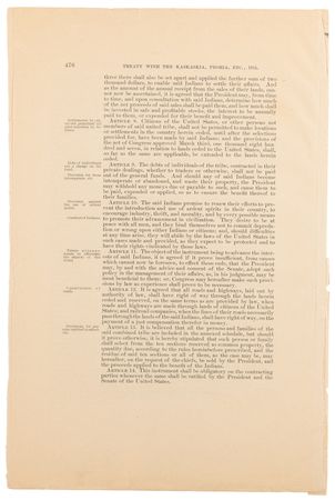 Lot #135 Franklin Pierce Document Signed as President for Treaty with the Confederated Peoria Tribe - Image 5