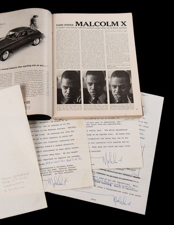 Lot #225 Malcolm X Hand-Corrected and Multi-Signed Draft for Alex Haley?s 1963 Playboy Interview - Signed ?Malcolm X? Three Times and ?MX? Five Times - Image 1