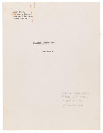 Lot #225 Malcolm X Hand-Corrected and Multi-Signed Draft for Alex Haley?s 1963 Playboy Interview - Signed ?Malcolm X? Three Times and ?MX? Five Times - Image 2