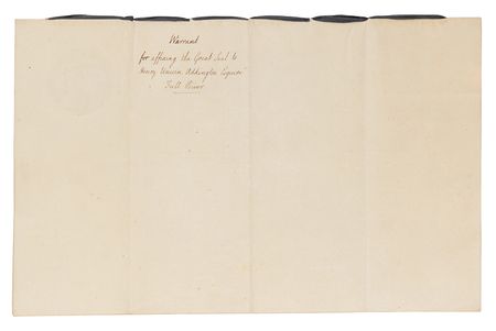 Lot #202 King George IV Document Signed for Negotiating a Treaty with the U.S. 