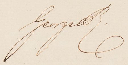 Lot #202 King George IV Document Signed for Negotiating a Treaty with the U.S. 