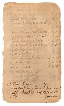 Lot #222 John Brown Handwritten Notebook Page: 