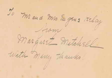 Lot #697 Margaret Mitchell Signed Book - Gone With the Wind (First edition, second printing; June 1936) - Image 2