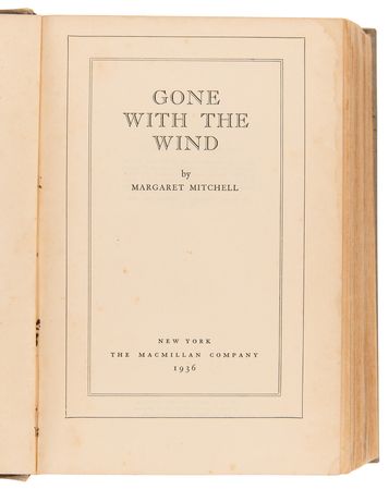 Lot #697 Margaret Mitchell Signed Book - Gone With the Wind (First edition, second printing; June 1936) - Image 5