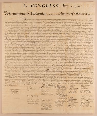 Lot #164 Declaration of Independence Force Print: Sought-after 1848 Force print of the Declaration of Independence - Image 1
