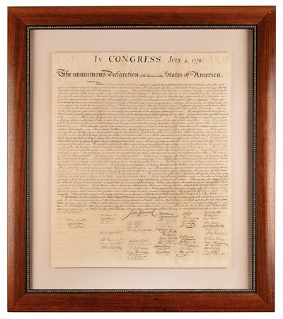 Lot #164 Declaration of Independence Force Print: Sought-after 1848 Force print of the Declaration of Independence - Image 2