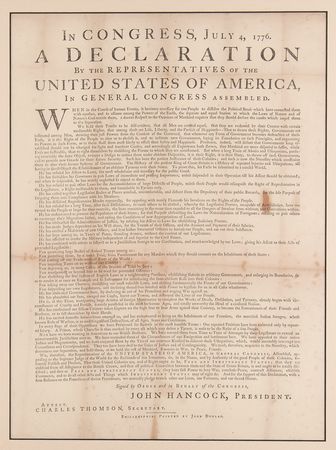 Lot #284 Declaration of Independence Print by R. R. Donnelley Print - Image 1