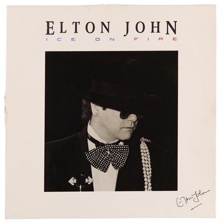 Lot #871 Elton John Signed Album - Ice on Fire - Image 1