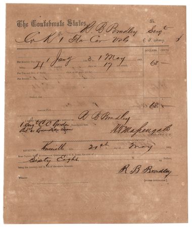Lot #410 Confederate States Army Pay Voucher (1863) - Image 1