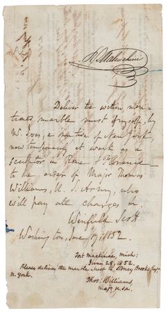 Lot #562 Winfield Scott Autograph Document Signed - Image 1