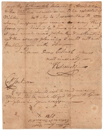Lot #500 Nathanael Greene: Report Letter on the Battle of Guilford Court House: 