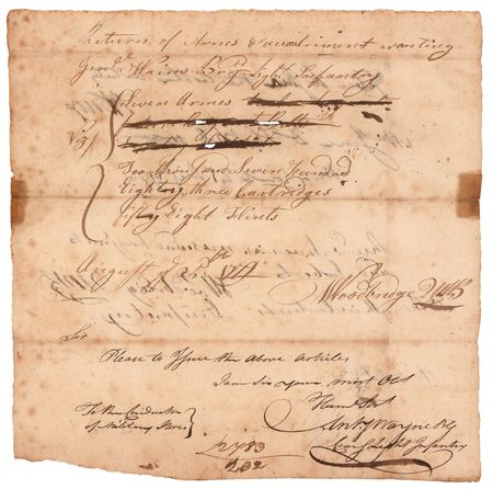Lot #389 Anthony Wayne and Henry Knox Autograph Endorsements Signed (1777) - Image 1