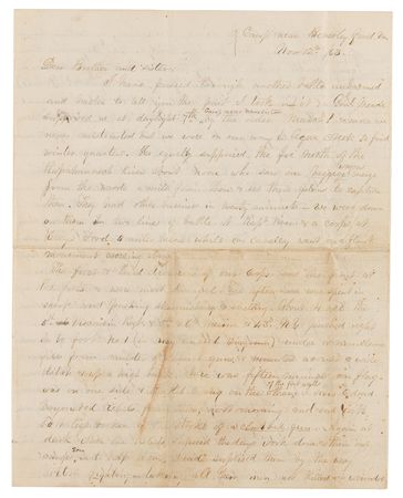 Lot #436 Union Soldier's Letter on the Second Battle of Rappahannock Station - Image 1