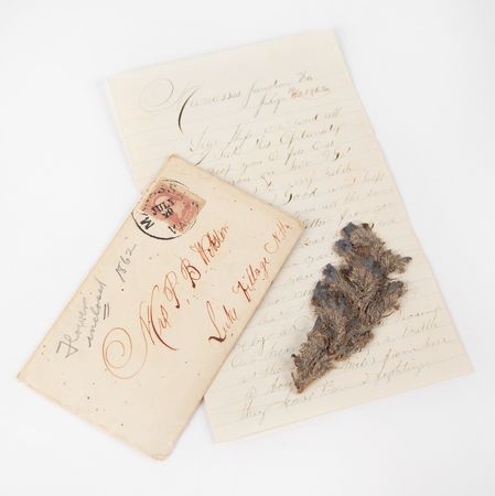 Lot #400 Union Soldier's Letter with Battlefield Flower from the First Battle of Bull Run - Image 1
