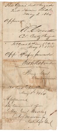 Lot #427 Union Generals: John C. Robinson and Richard Coulter War-Dated Endorsements - Image 1