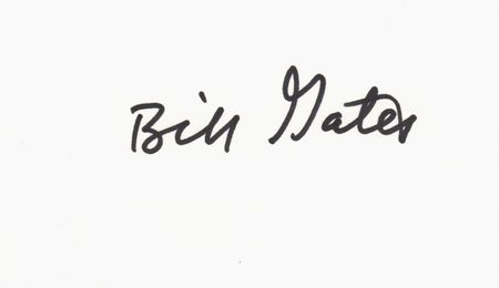 Lot #295 Bill Gates Signature