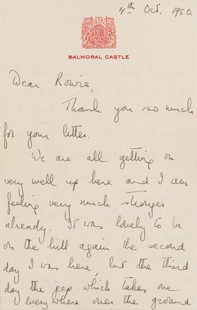 Lot #207 Queen Elizabeth II Autograph Letter Signed, Updating Her Midwife on the Health of Her Babies: Prince Charles and Princess Anne - Image 2