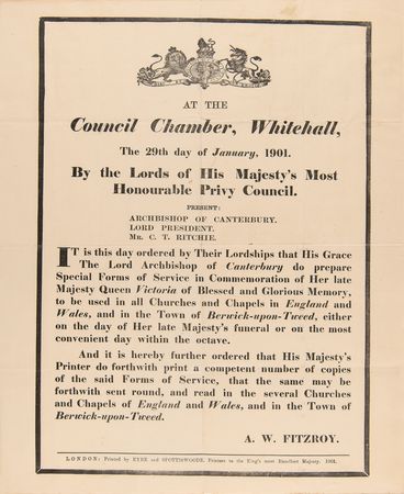 Lot #350 Queen Victoria (3) Items - ALS, Mailing Envelope, and Funeral Notice - Image 5
