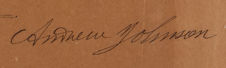 Lot #101 Andrew Johnson Document Signed as President - Image 2